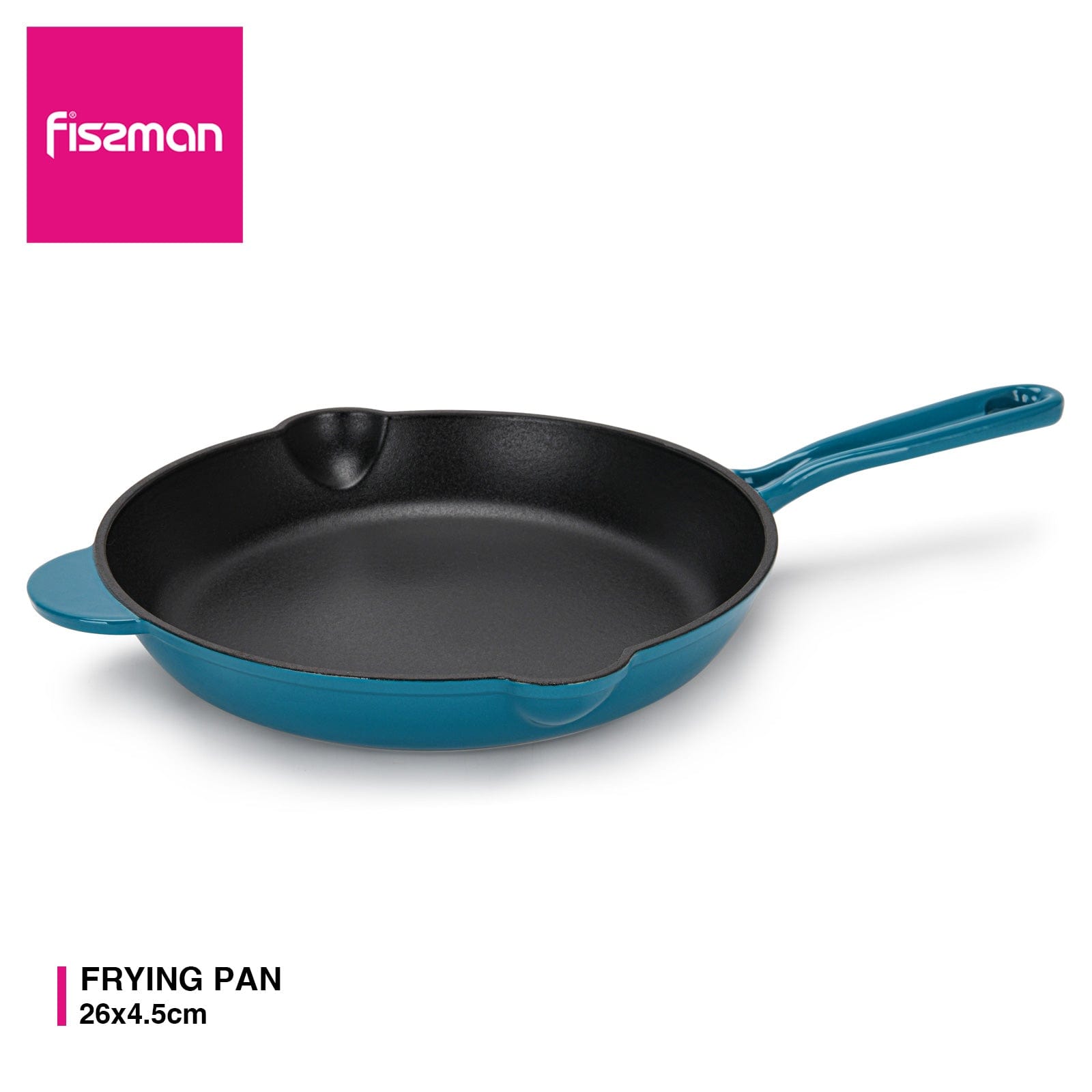 Fissman Frying Pan 26x4.5cm With Helper Handle (Enamel Cast Iron)