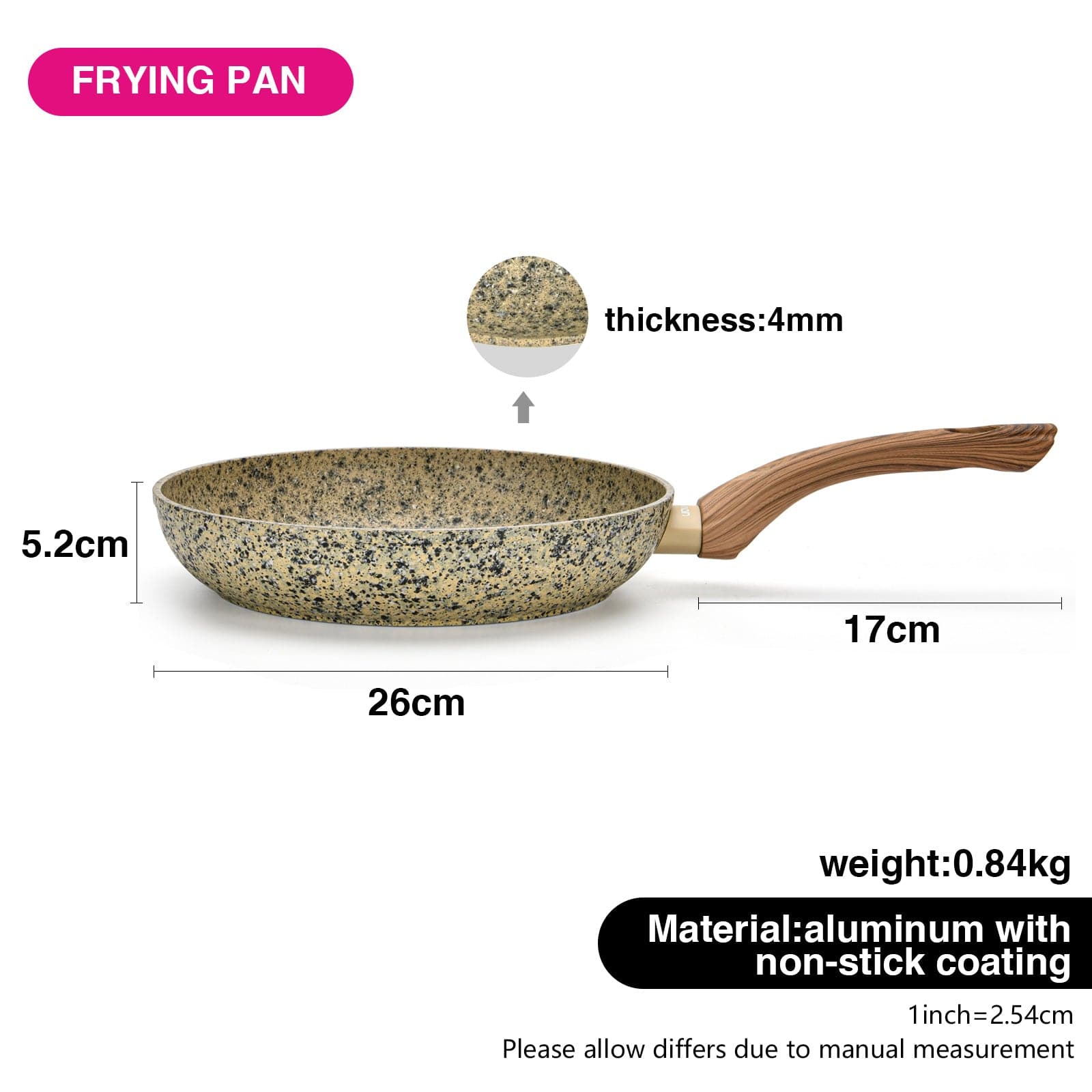 Fissman Frying Pan Crema Nova With Induction Bottom Multicolour 26x5.2cm