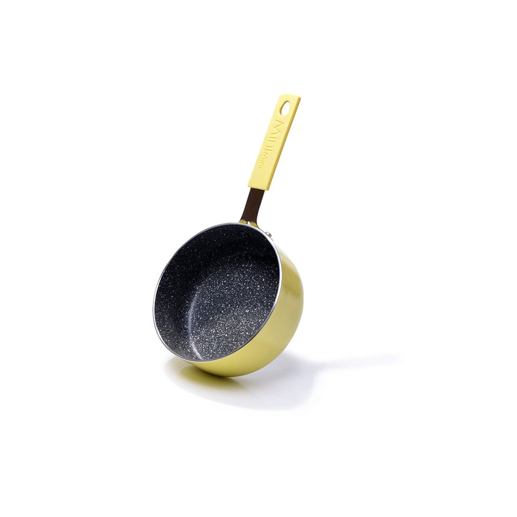 Sauce Pan Mini Chef 14x6 cm/08 LTR with Aluminium with Non-Stick Coating Yellow