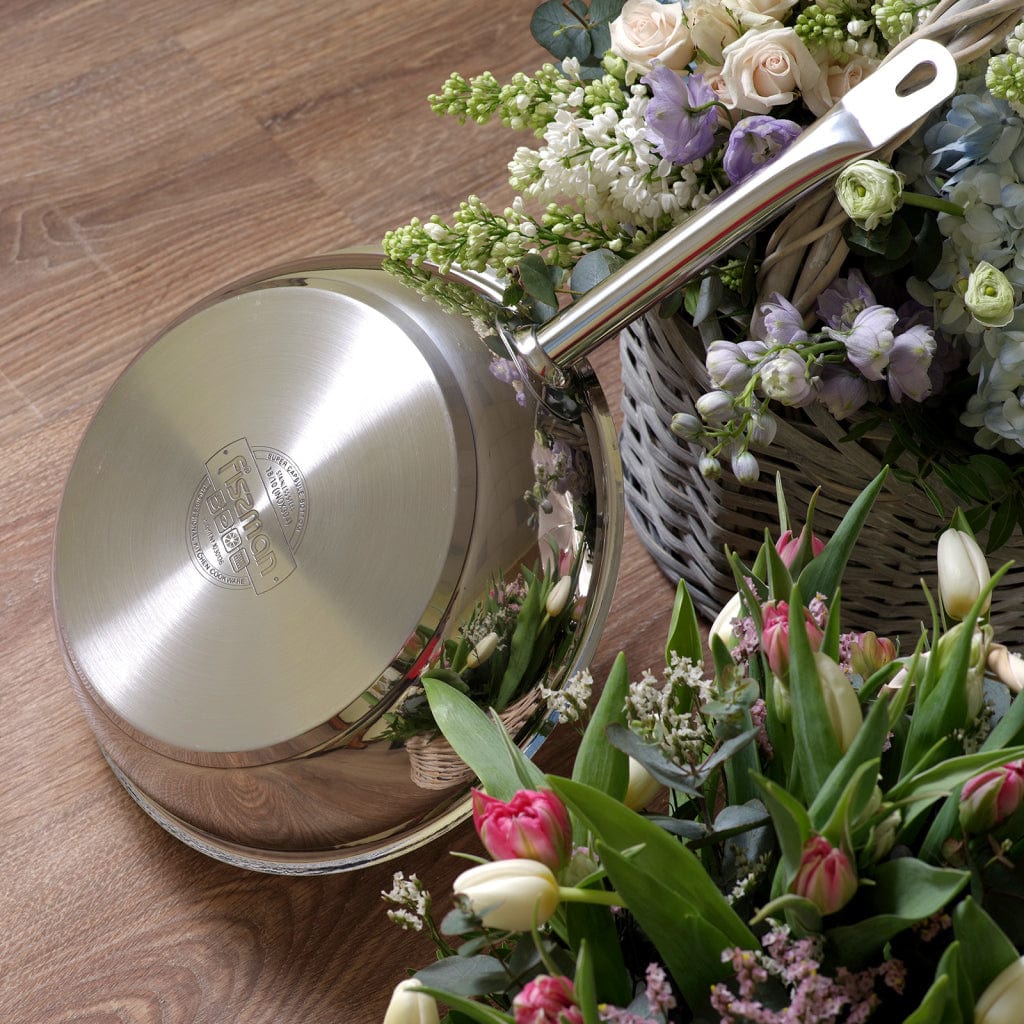 مقلاة فيسمان من الفولاذ المقاوم للصدأ باللون الفضي 28 × 6.5 سم