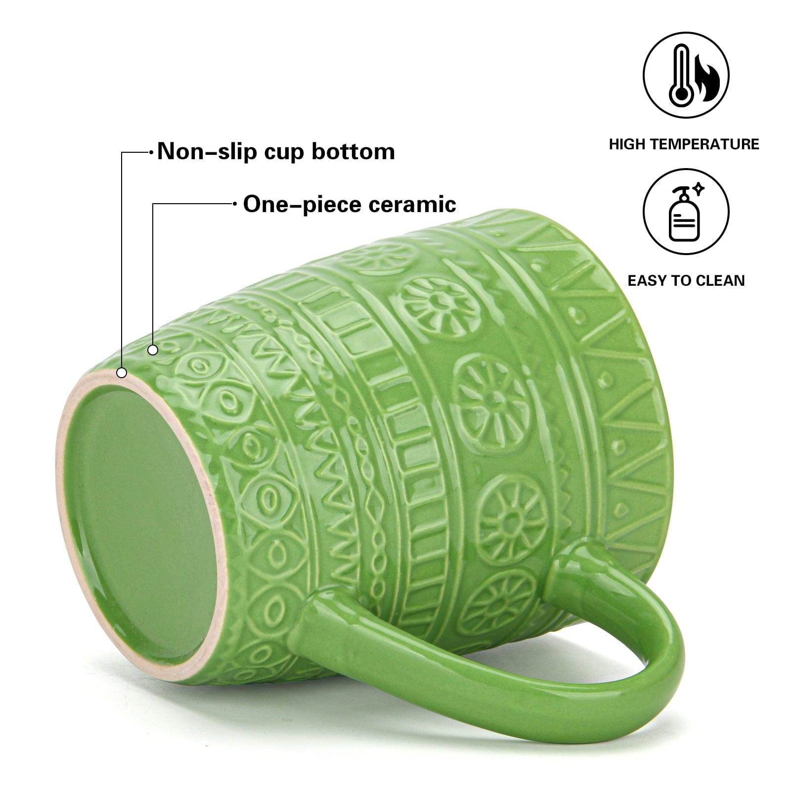 مجموعة أدوات مائدة فيسمان من 16 قطعة، سلسلة موتيف، باللون الأخضر (سيراميك)