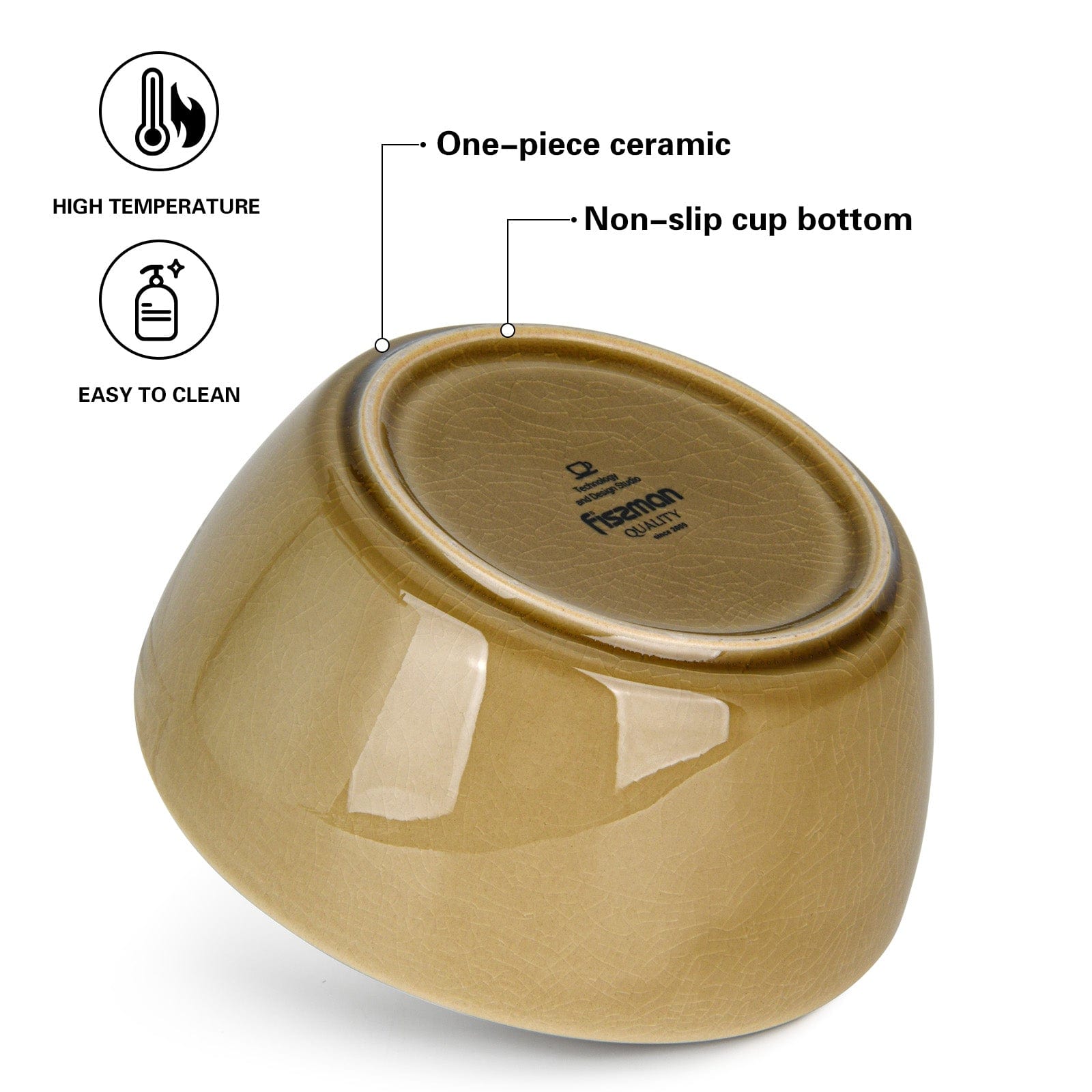 وعاء سيراميك فيسمان بني 1400 مل