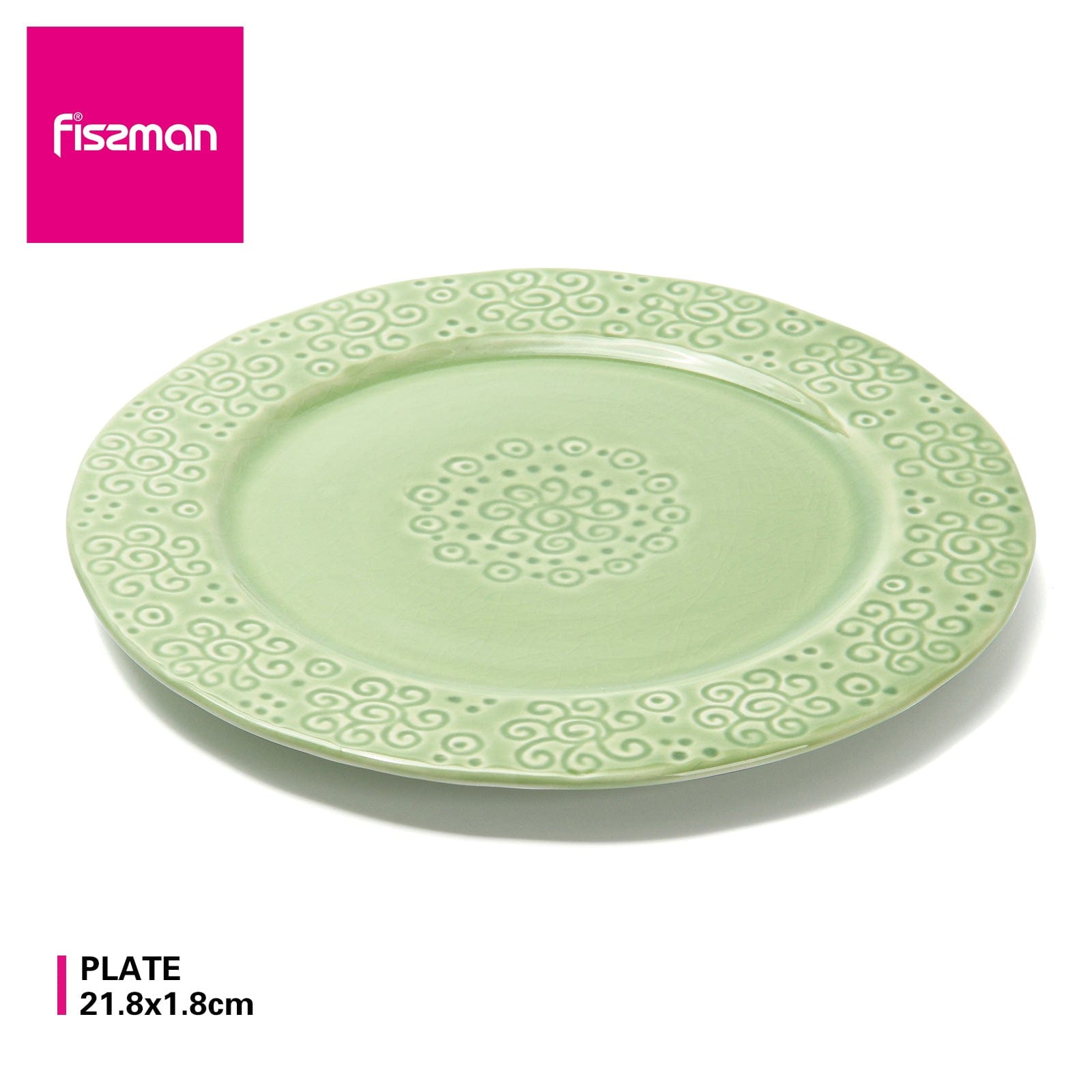 Fissman Ceramic Plate Green 21.8cm