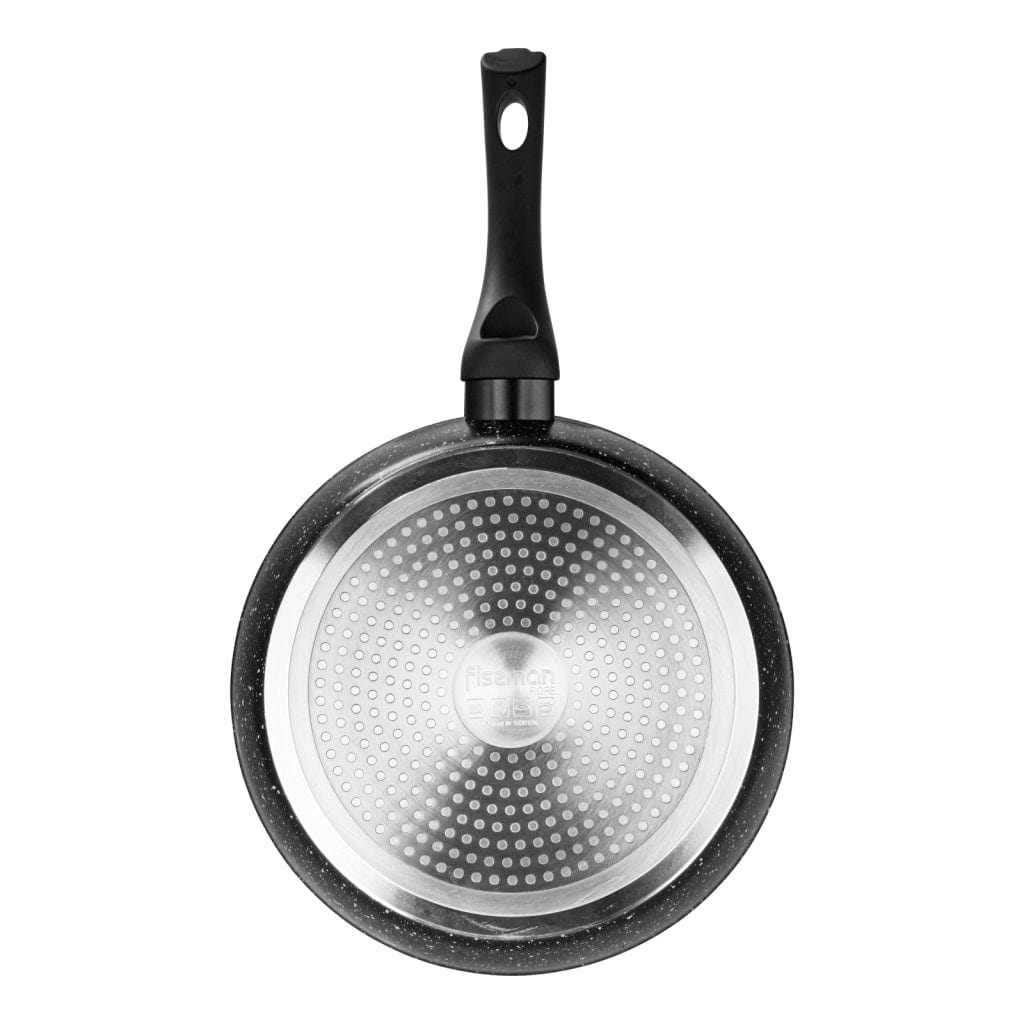 مقلاة فيسمان العميقة من سلسلة فيوري مع طلاء ألومنيوم غير لاصق أسود 28 × 7 سم