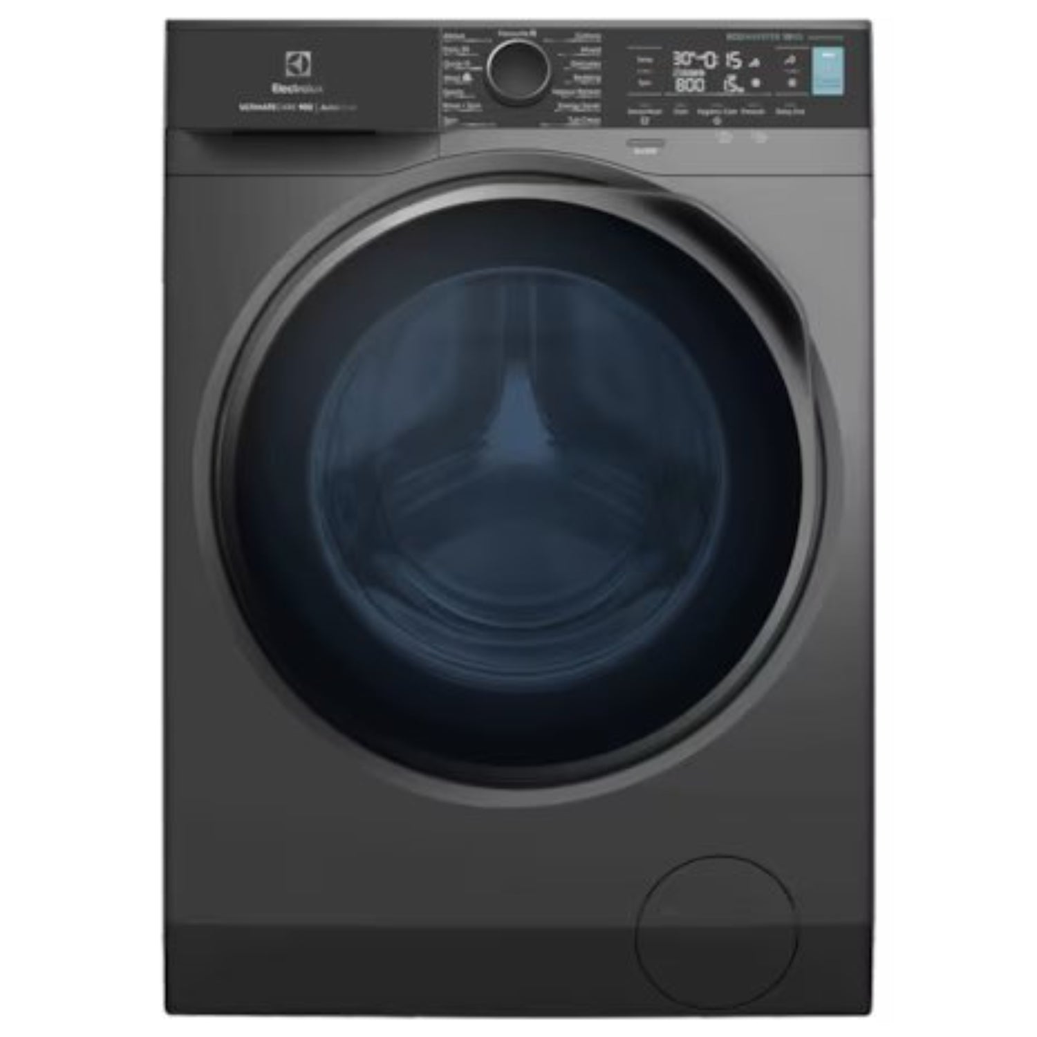 Electrolux 10kg Front Load Washing Machine, 1400 Rpm with PreMix Technology and Auto Sensor, Onyx Dark Silver, 10-year Warranty on EcoInverter Motor
