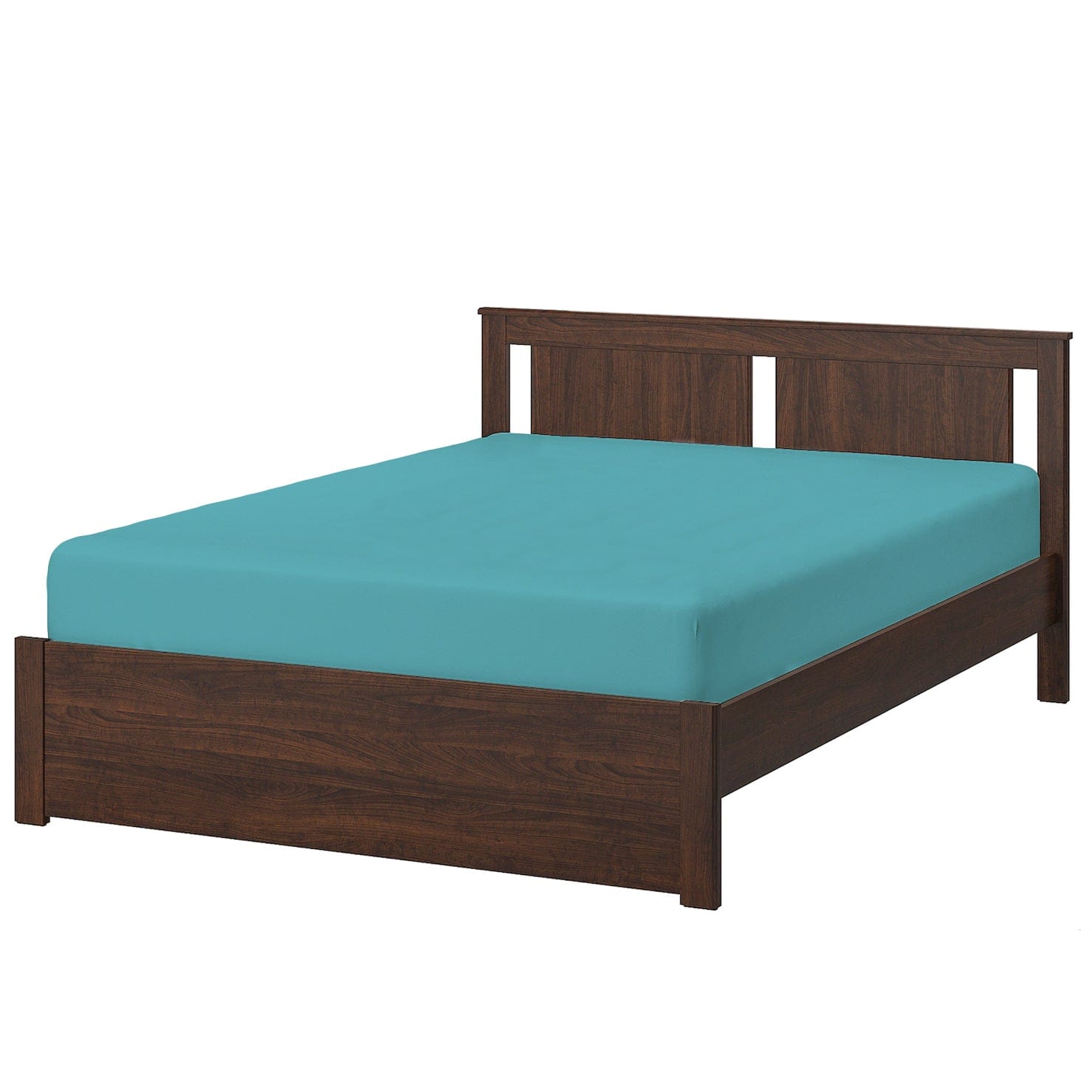 ملاءة سرير قطنية منزلية قطعة واحدة فائقة النعومة باللون الأزرق المخضر