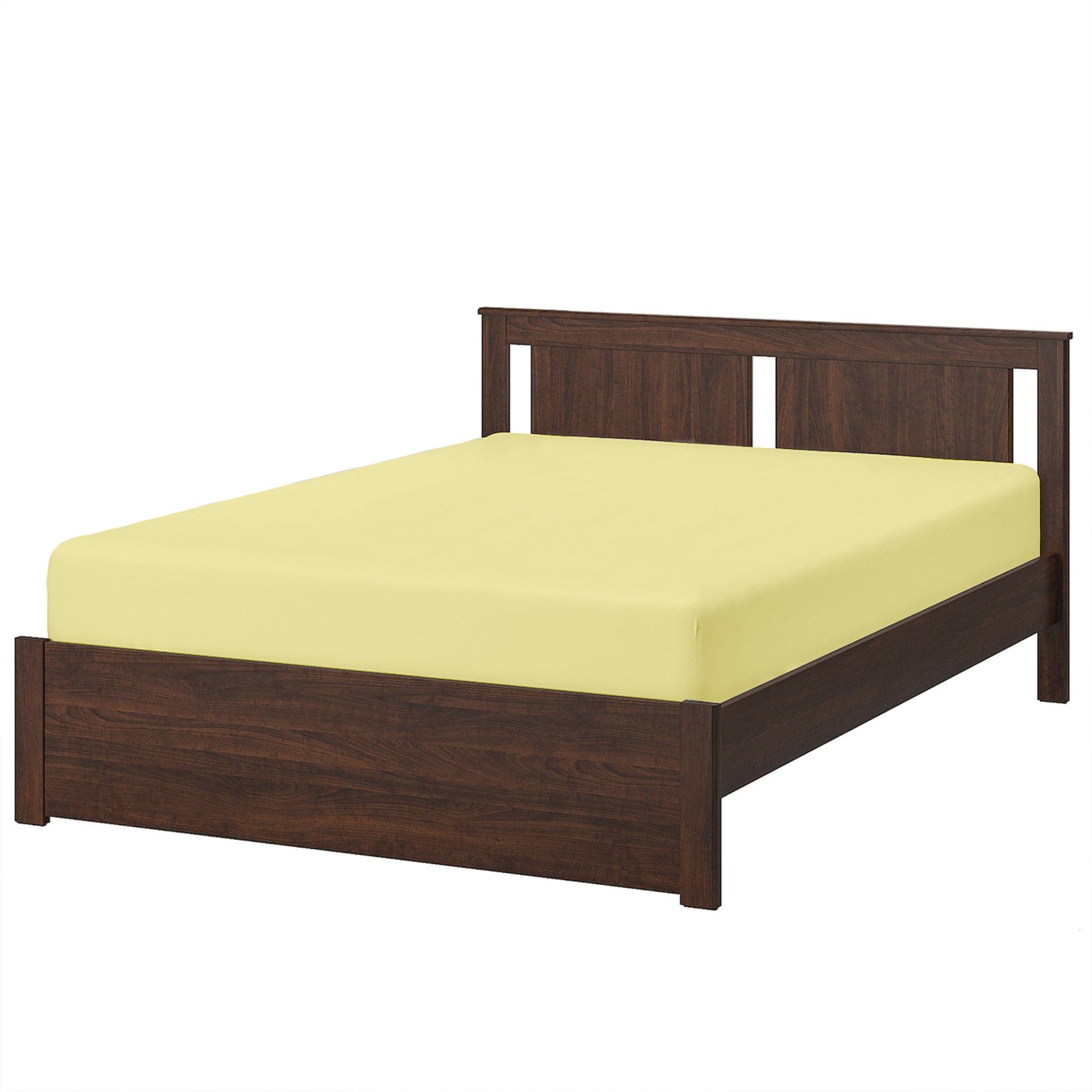 ملاءة سرير قطنية منزلية قطعة واحدة فائقة النعومة باللون الأصفر