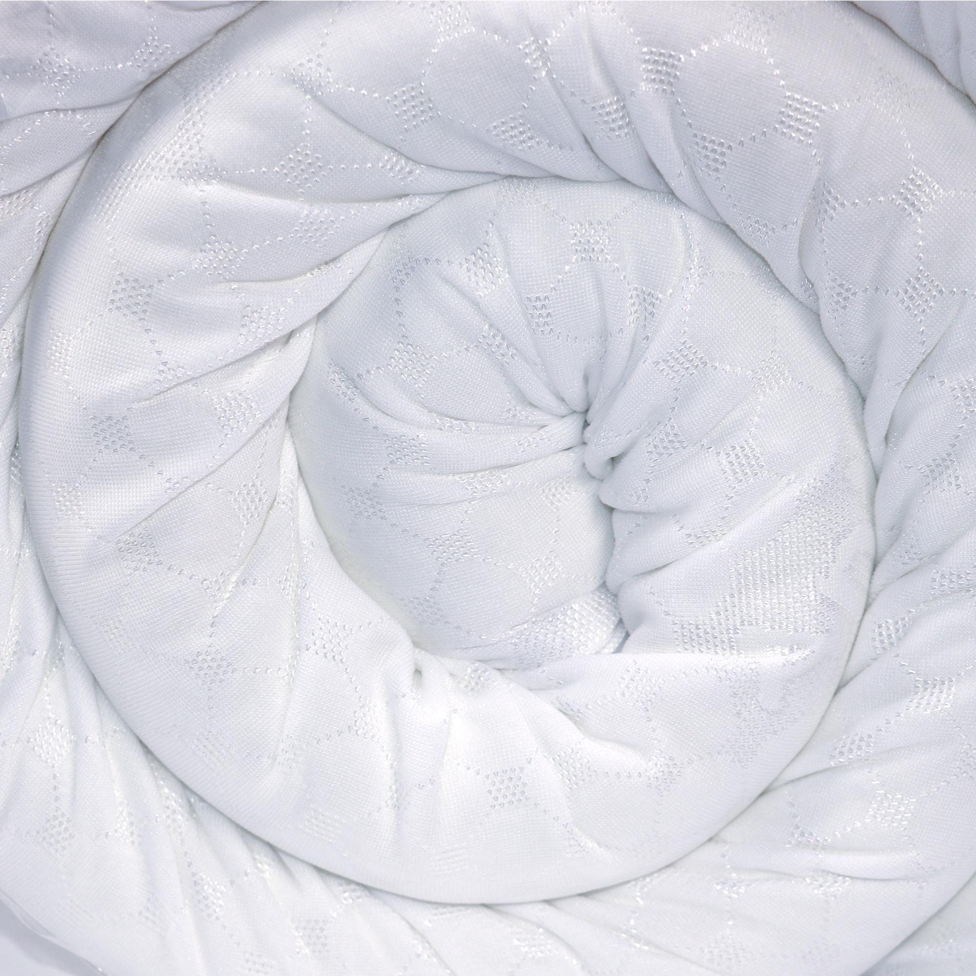 غطاء مرتبة من إسفنج الذاكرة من القطن باللون الأبيض