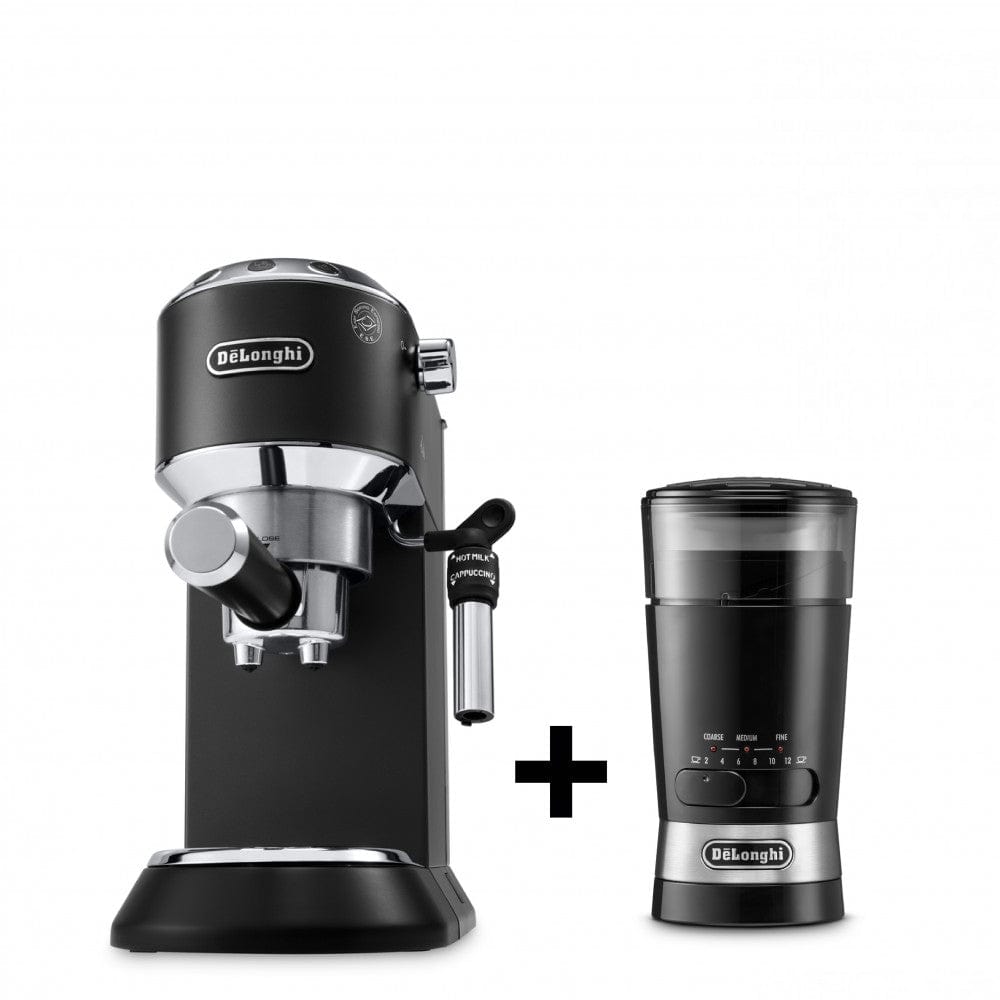 DeLonghi Pump Espresso Coffee Machine EC685.BK + DeLonghi Electric Coffee Grinder Kg210