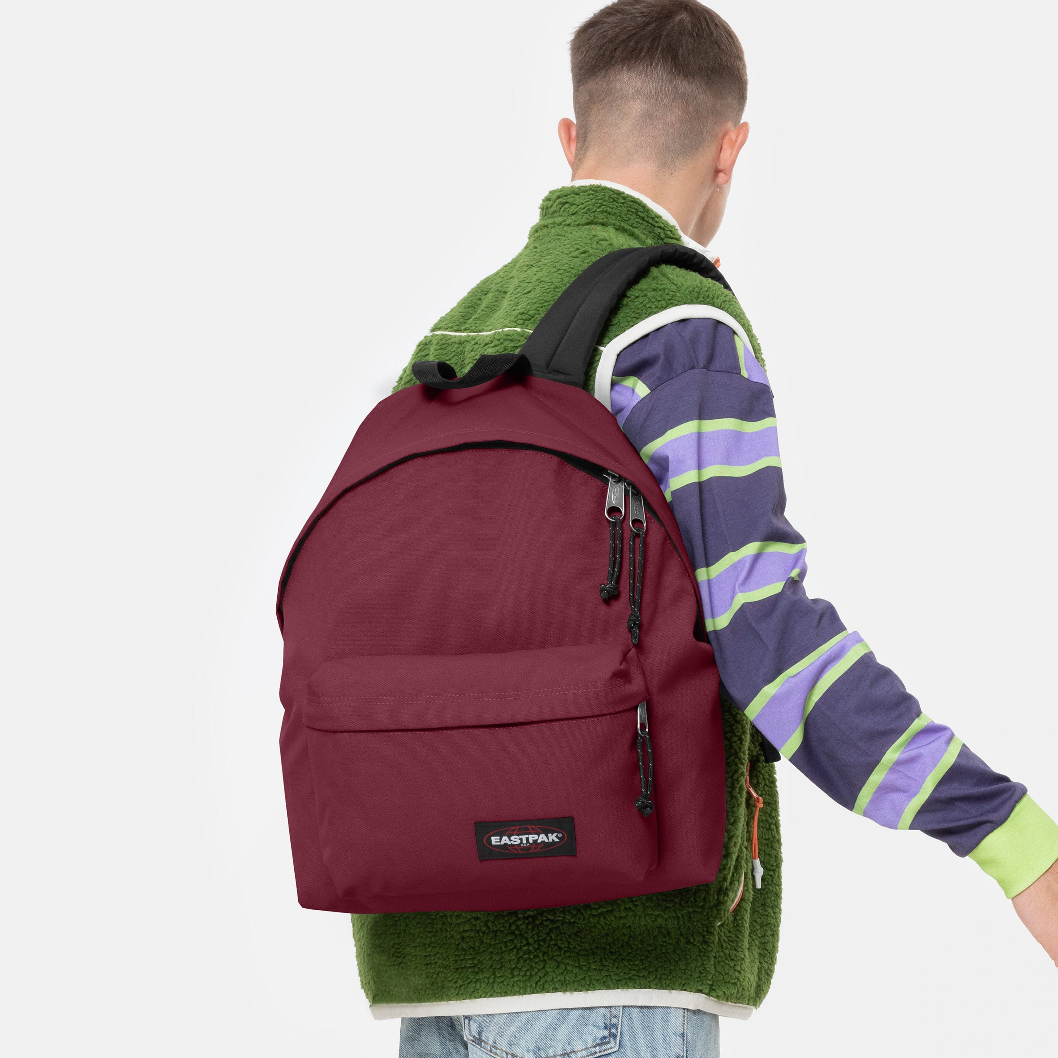 حقيبة ظهر Eastpak Padded Pak'R Bushy Burgundy متوسطة الحجم - EK0006202A9