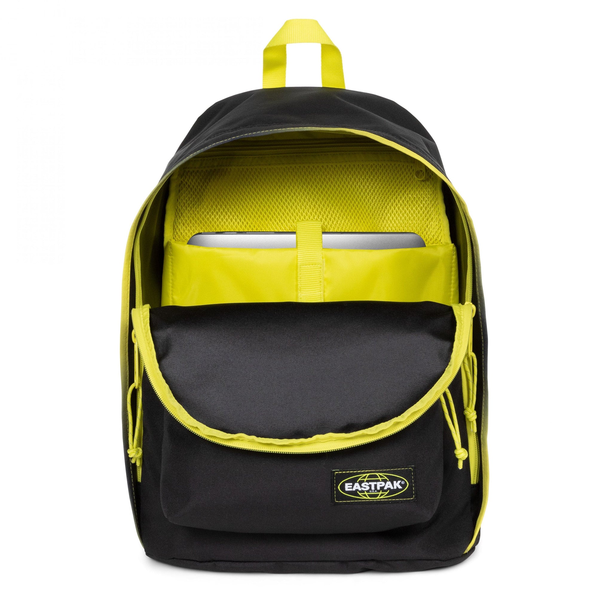 حقيبة ظهر Eastpak Out Of Office متوسطة الحجم بلون الليمون المتباين - EK0007671E4
