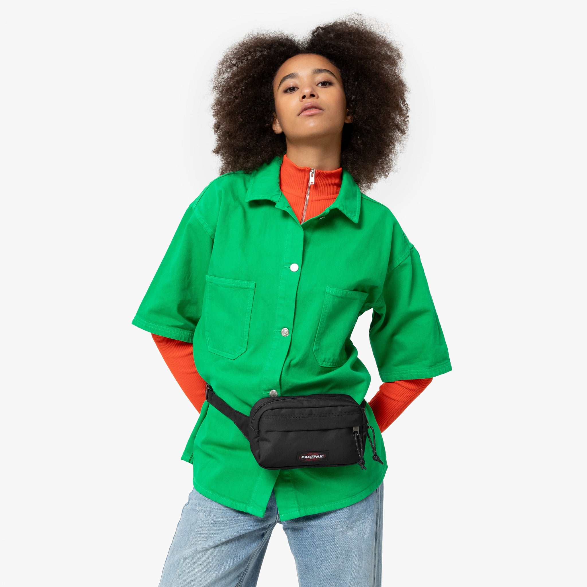 حقيبة خصر إيست باك باونسر سوداء صغيرة - EK0A5BHH0081