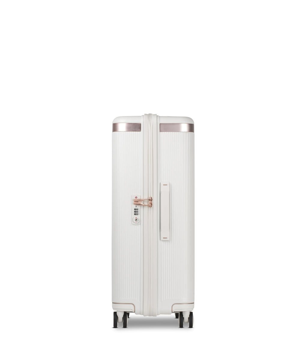 عربة أمتعة إيكولاك ديناستي مقاس 24 بوصة مزودة بأربع عجلات مزدوجة، لون أبيض عاجي - PC142 أبيض عاجي مقاس 24