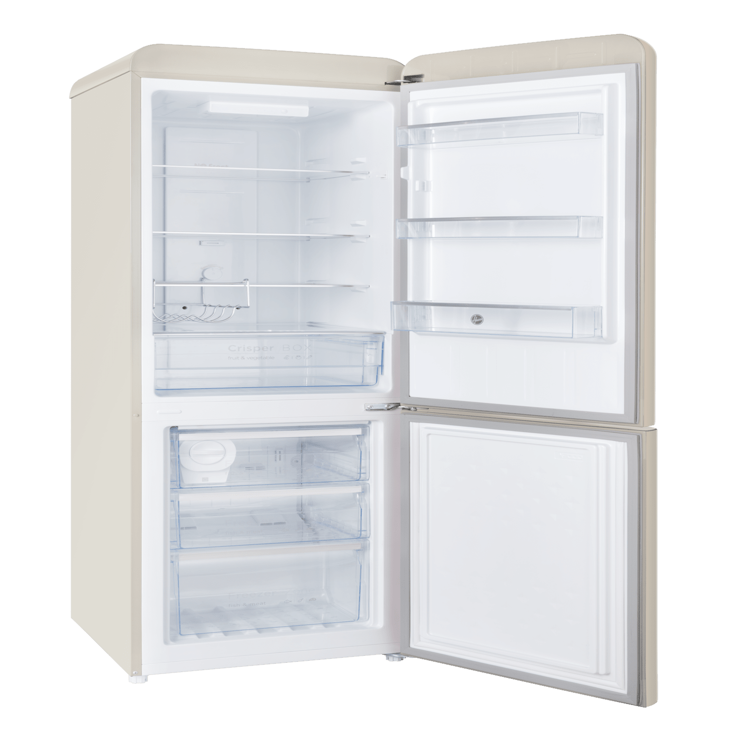 ثلاجة هوفر سعة 300 لتر بتصميم كلاسيكي مع فريزر سفلي