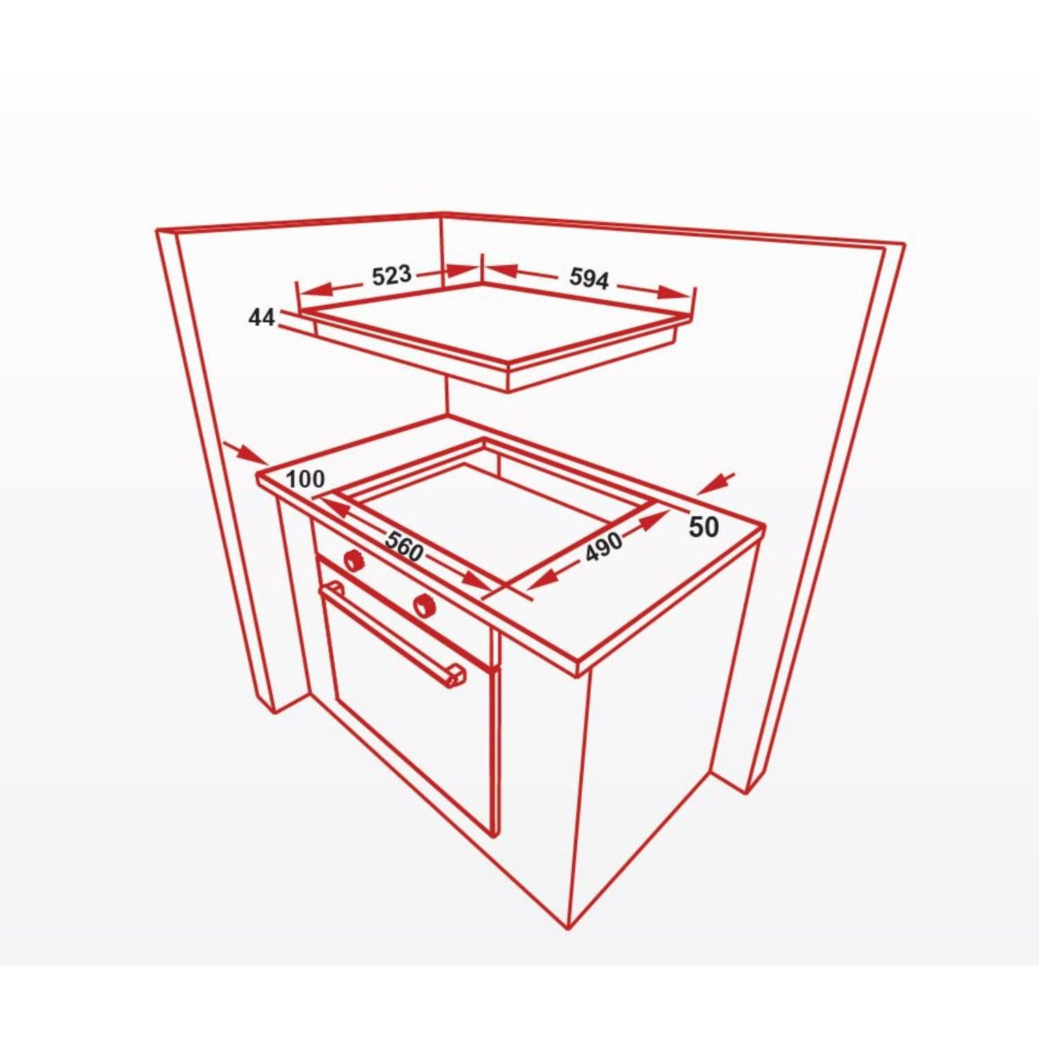 موقد غاز هوفر 60 سم بأربعة شعلات