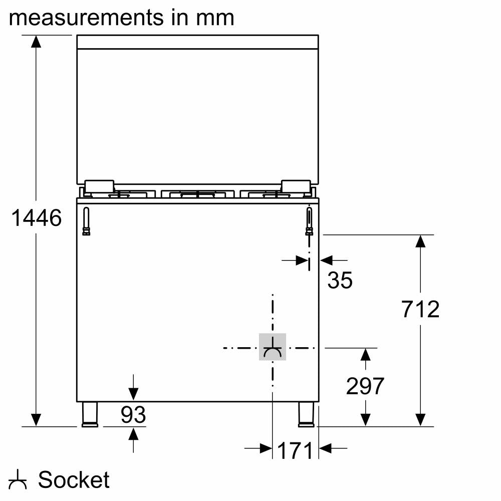 موقد غاز بوش قائم بذاته 90 سم
