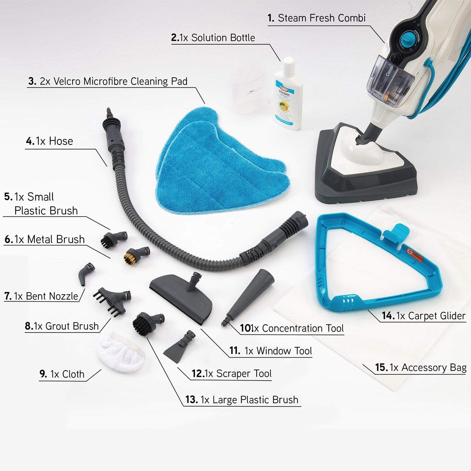 ممسحة بخارية هوفر 2 في 1 مع مكنسة كهربائية يدوية قابلة للفصل