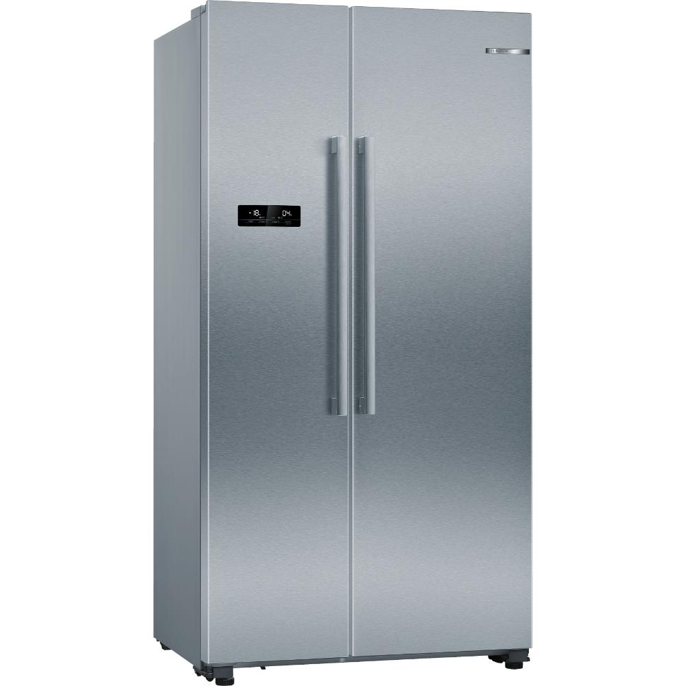 Bosch-Refrigerator side by side, 616l, Stainless Steel, KAN93VL30M