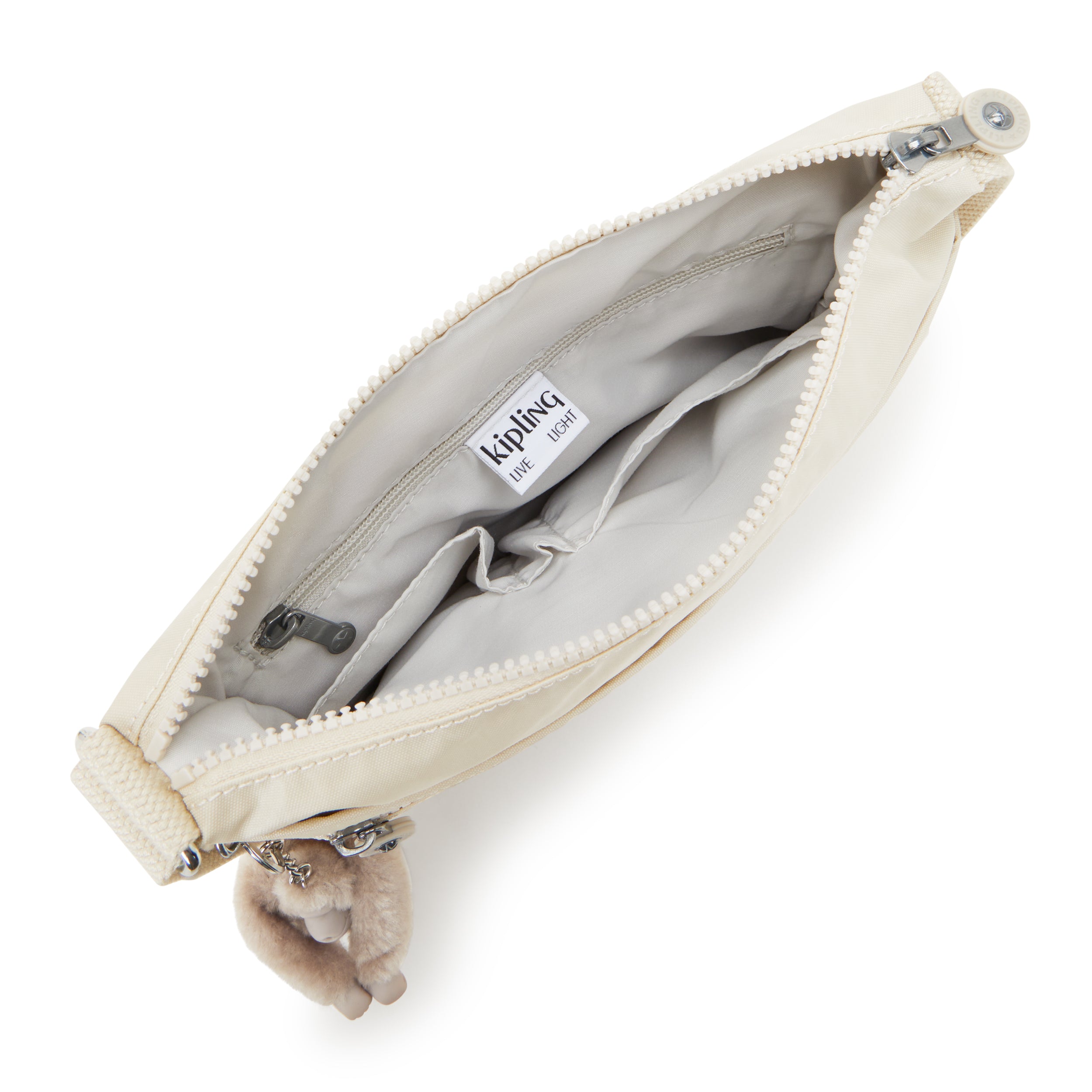 حقيبة كروس بودي متوسطة الحجم من كيبلينج أرتو بلون بيج ولؤلؤي C210878-3KA