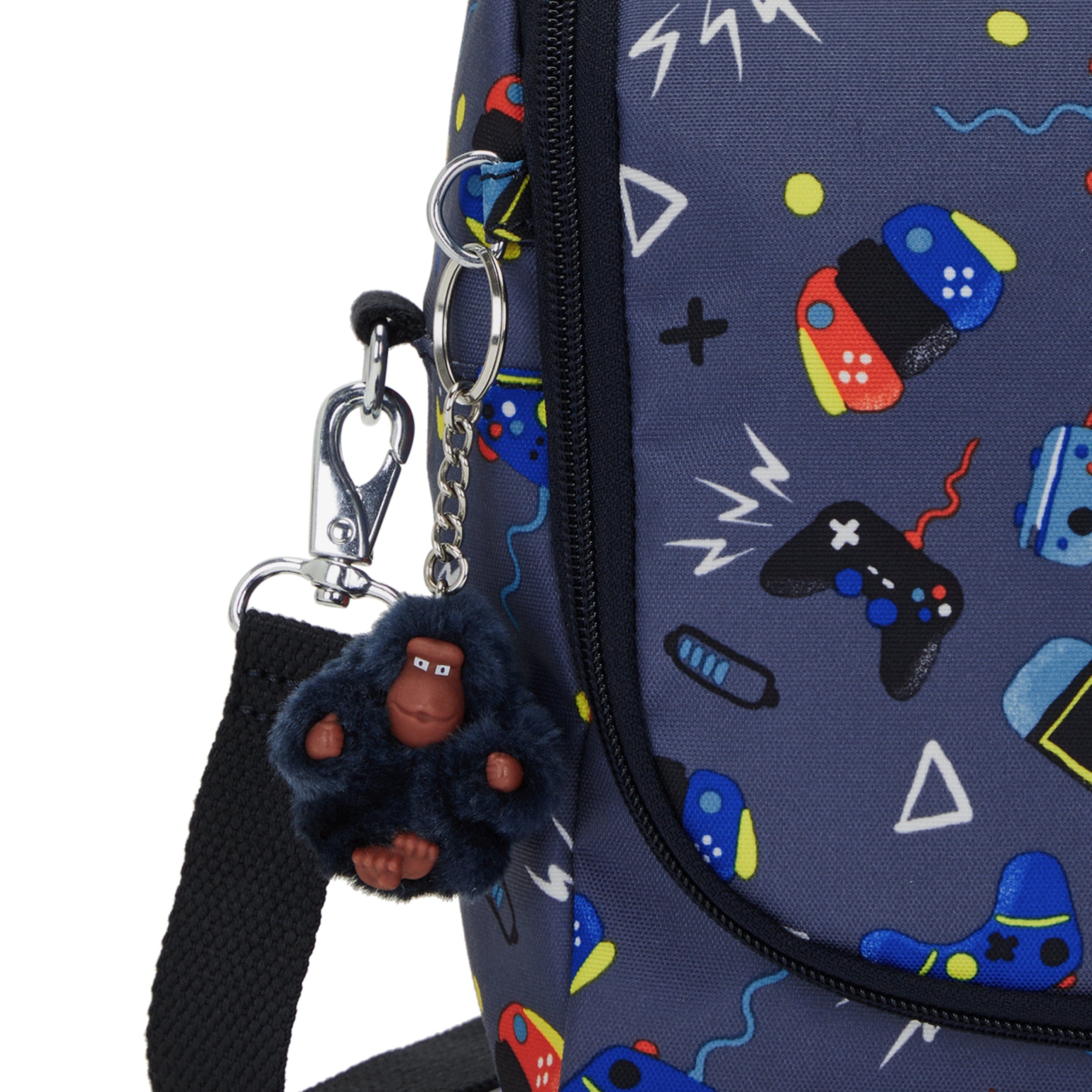 حقيبة غداء كبيرة للألعاب من كيبلينج نيو كيشيرو رمادية اللون مع جراب عربة C2I5749-T6T