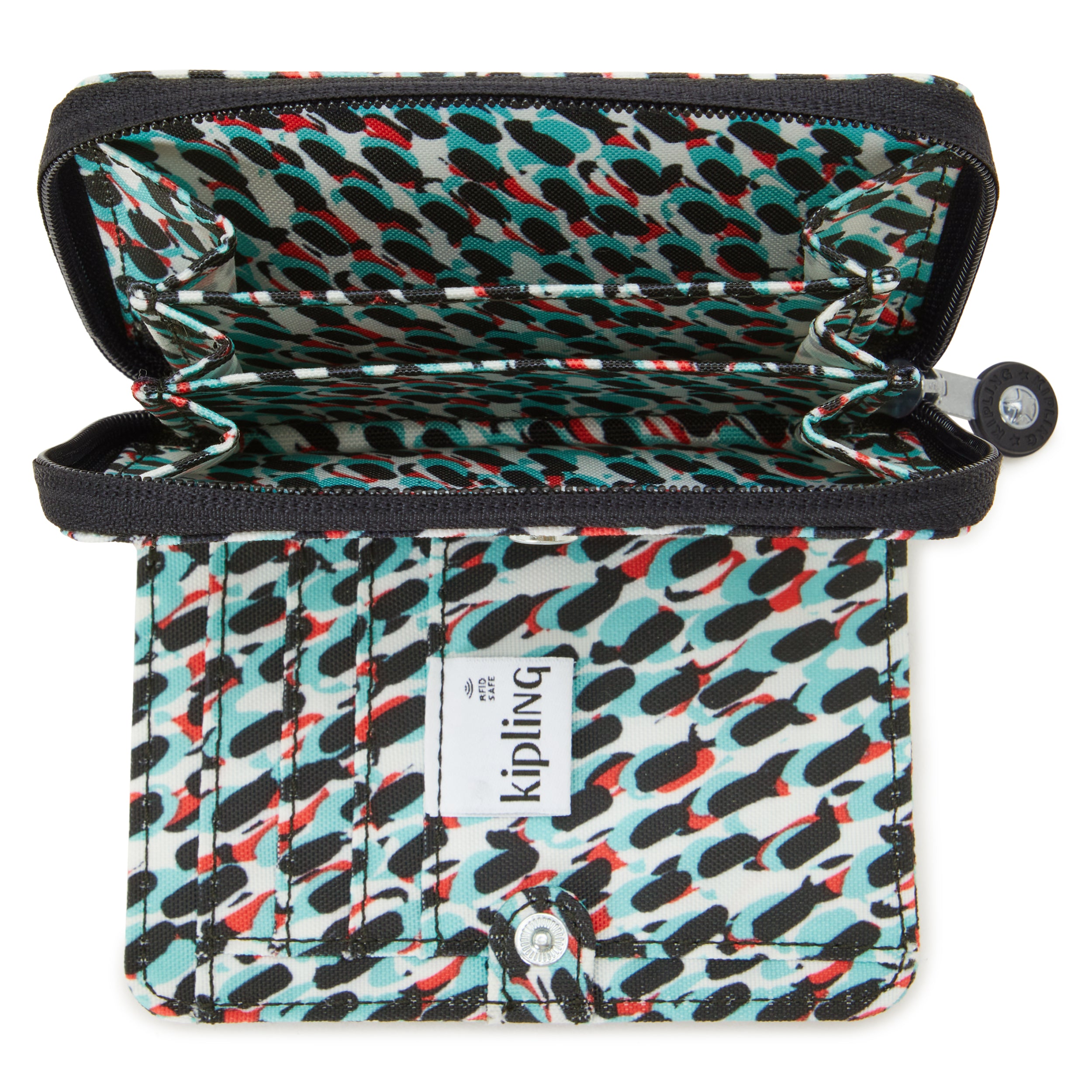 محفظة كيبلينج متوسطة الحجم بطبعة تجريدية من Money Love C2I6791-GN6