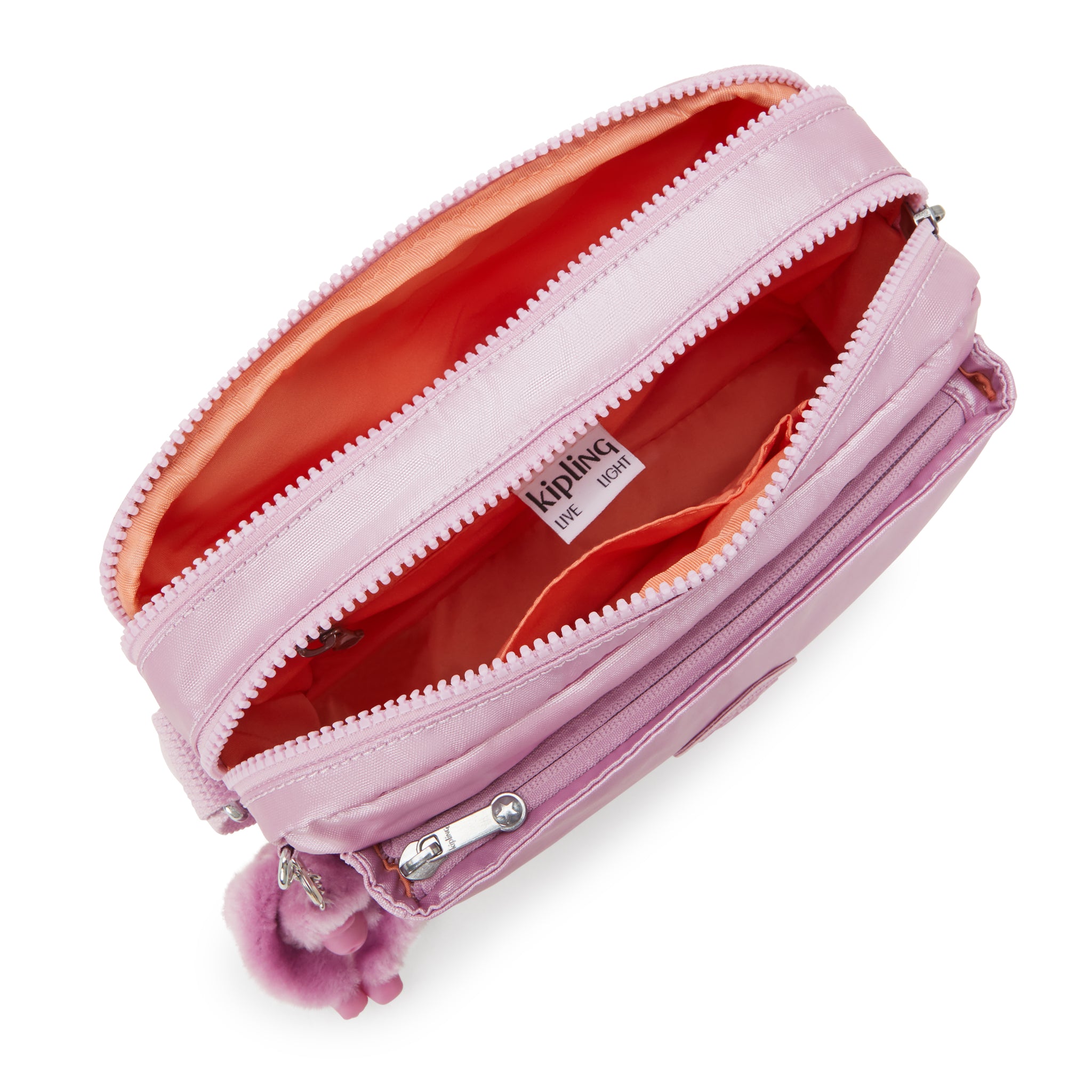 حقيبة كتف متوسطة الحجم من كيبلينج أبانو إم بلون أرجواني معدني C2I6831-F4D