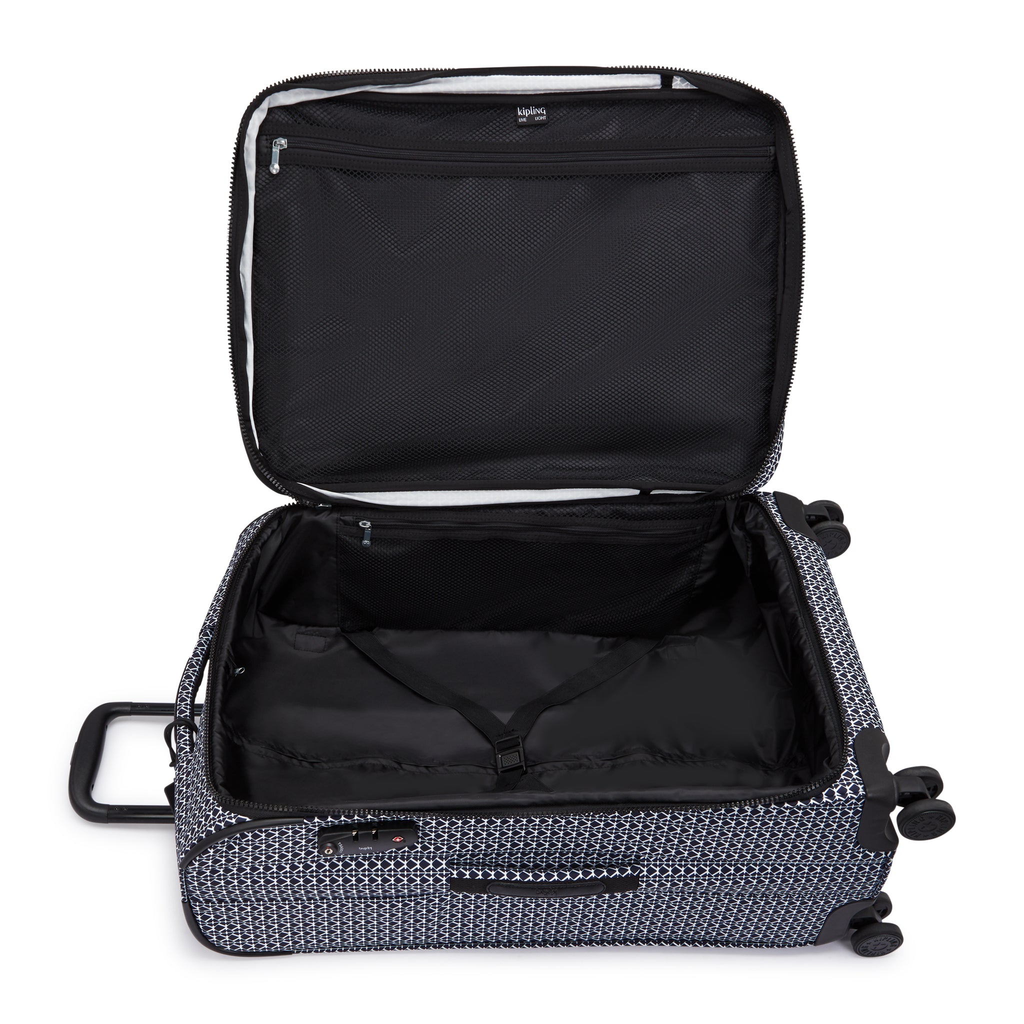 حقيبة سفر كيبلينج الجديدة يوري سبين إم متوسطة الحجم قابلة للتمدد بطبعة مميزة C2I7788-DD2