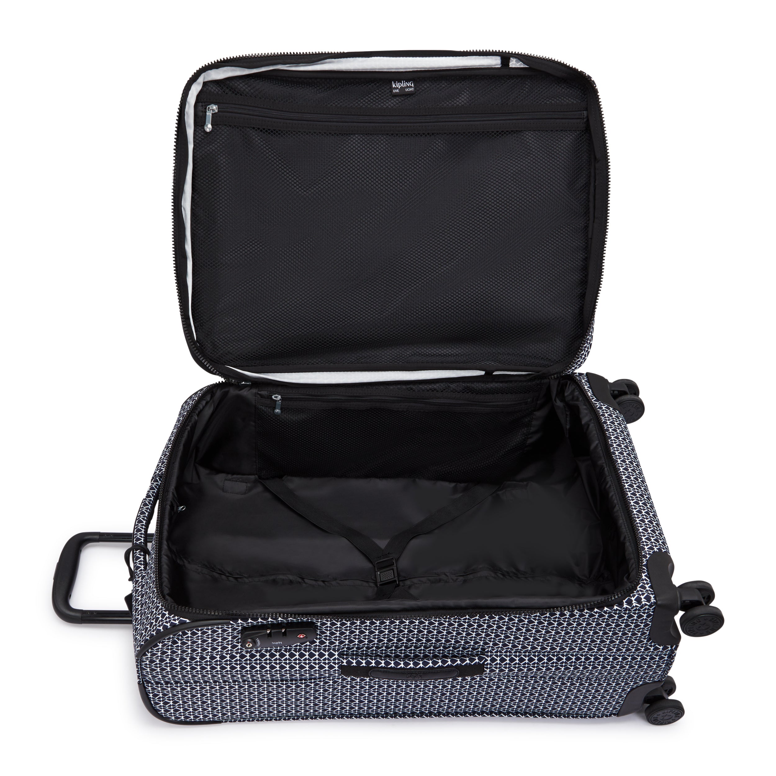 حقيبة سفر كيبلينج الجديدة يوري سبين إم متوسطة الحجم قابلة للتمدد بطبعة مميزة C2I7788-DD2