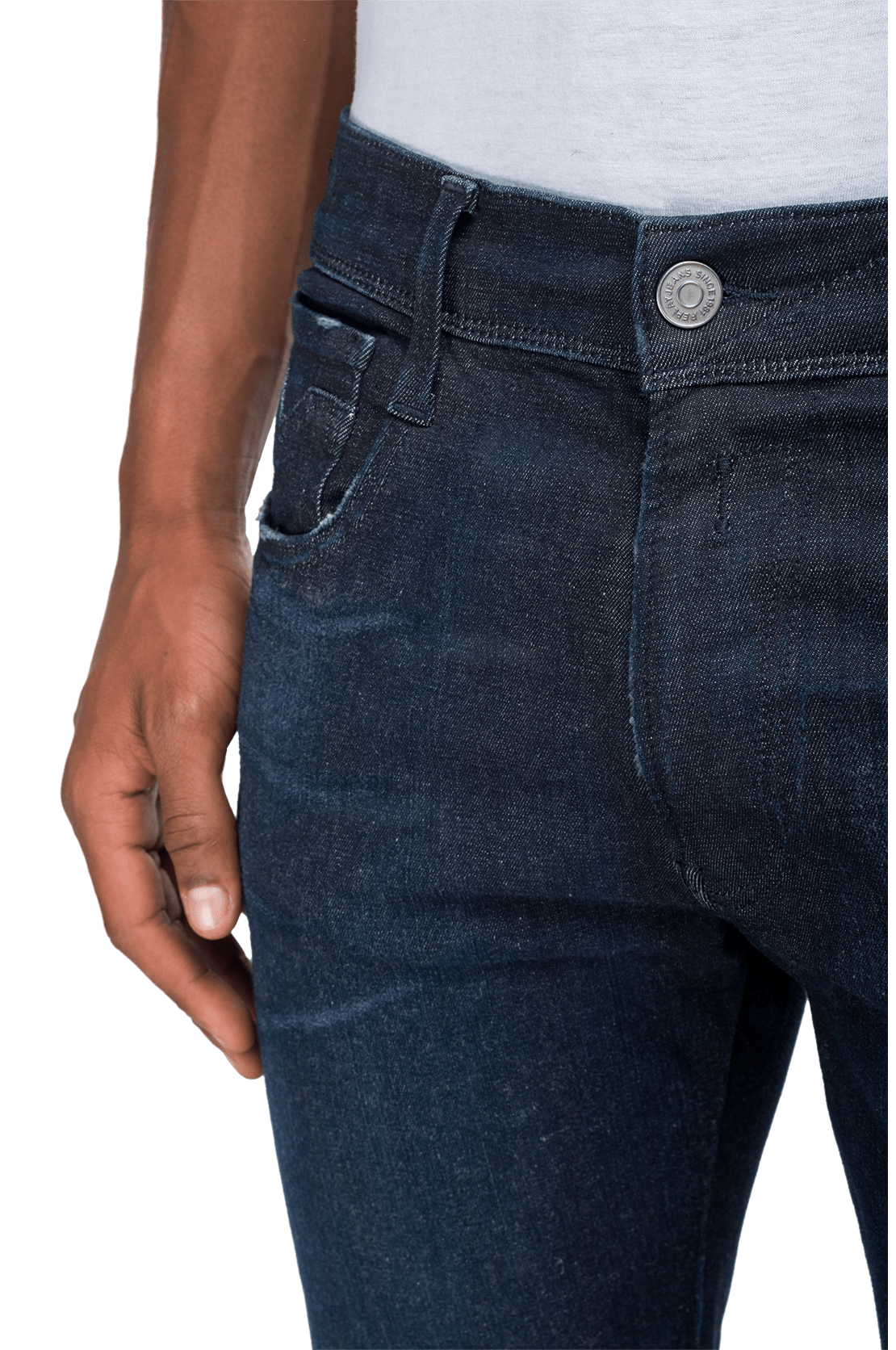 بنطال جينز هايبر فليكس أنباس بقصة ضيقة وسحاب