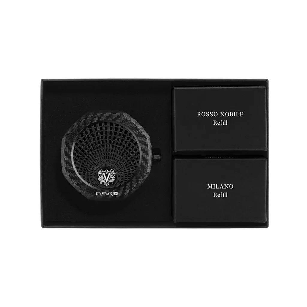 GIFT BOX (CARBON FIBER DISPENSER + 2 REFILLS ROSSO NOBILE - MILANO )