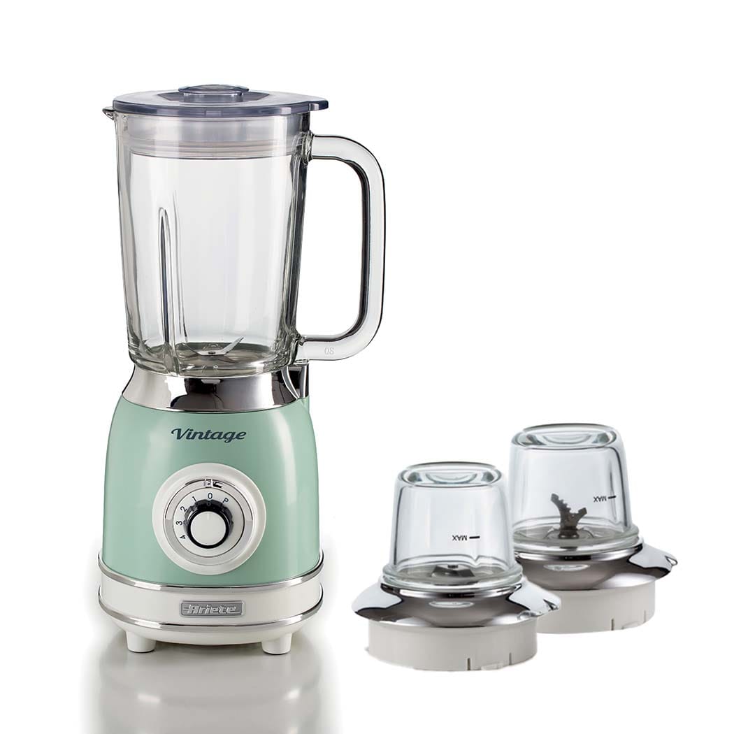 ARIETE VINTAGE BLENDER GLASS+2MILL CREAM/GREEN 583/24