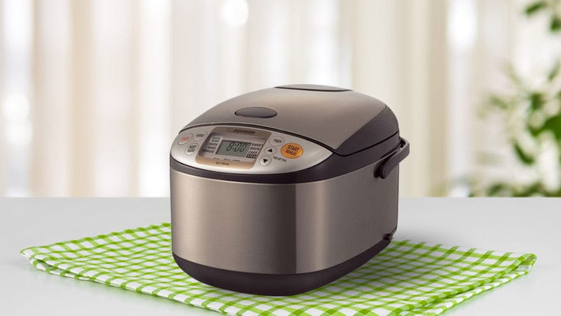 سخان أرز إلكتروني سعة 1.8 لتر، لون بني من الفولاذ المقاوم للصدأ