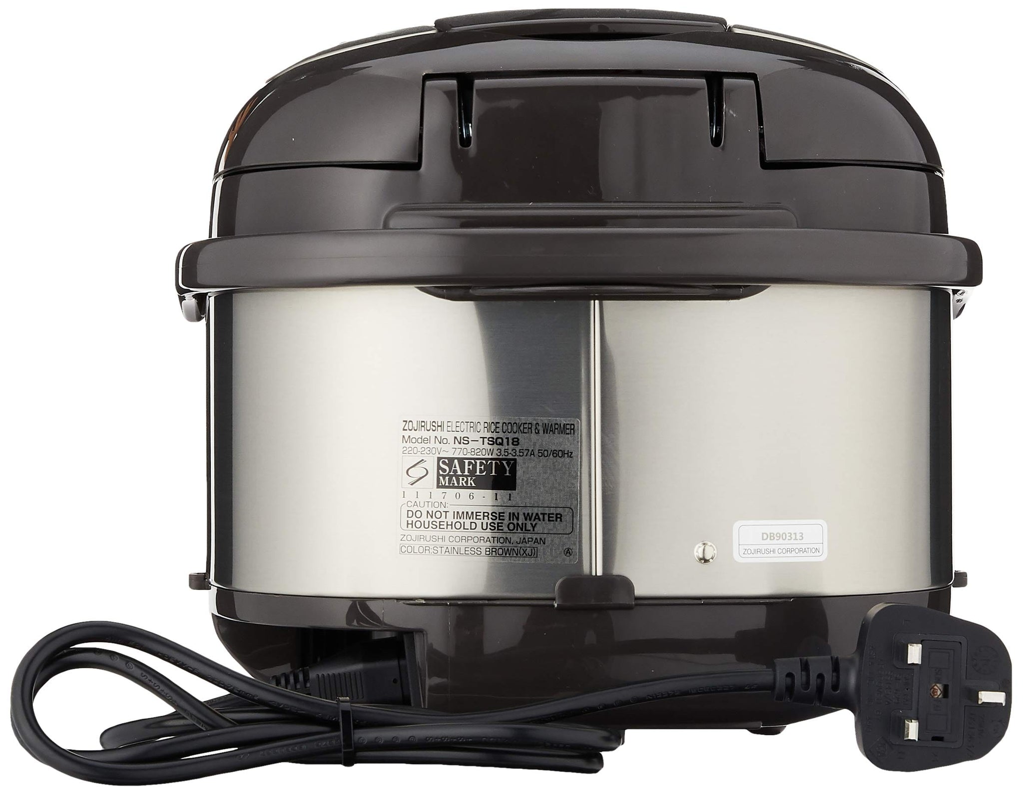 سخان أرز إلكتروني سعة 1.8 لتر، لون بني من الفولاذ المقاوم للصدأ