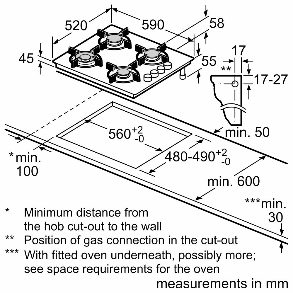 موقد كهربائي مدمج من بوش، سلسلة 2، 60 سم