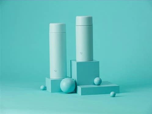 زجاجة مفرغة من الفولاذ المقاوم للصدأ من زوجيروشي، سعة 0.48 لتر - أزرق نعناعي