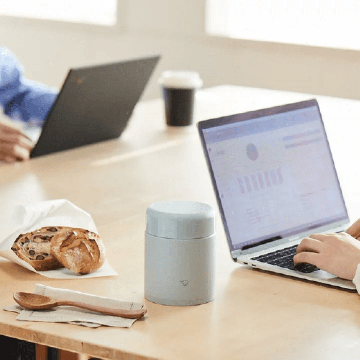 وعاء طعام من الفولاذ المقاوم للصدأ من زوجيروشي، سعة 0.3 لتر، لون رمادي ثلجي.