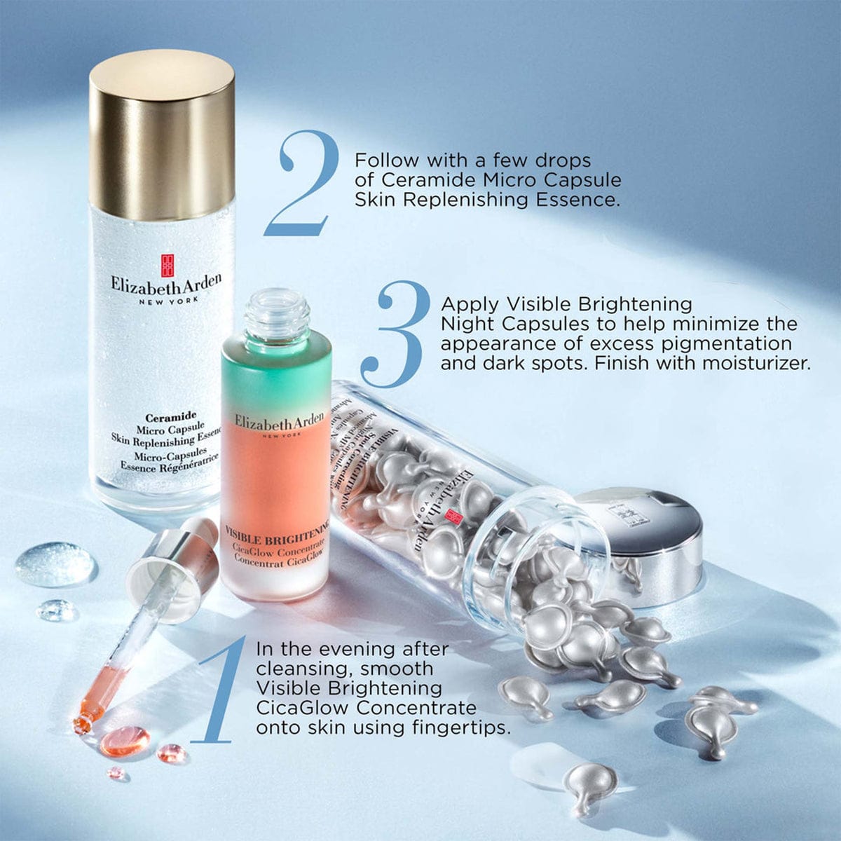 إليزابيث آردن - 60 كبسولة لتفتيح البقع الداكنة ليلاً