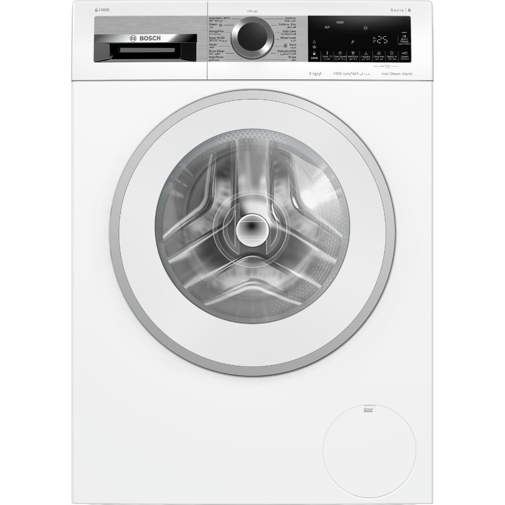 Bosch Series 6, Free-Standing Washing Machine, Front Loader, 9 kg, 1400 rpm, Touch control buttons, White, WGA244A0GC, 1 Year Manufacturer Warranty
