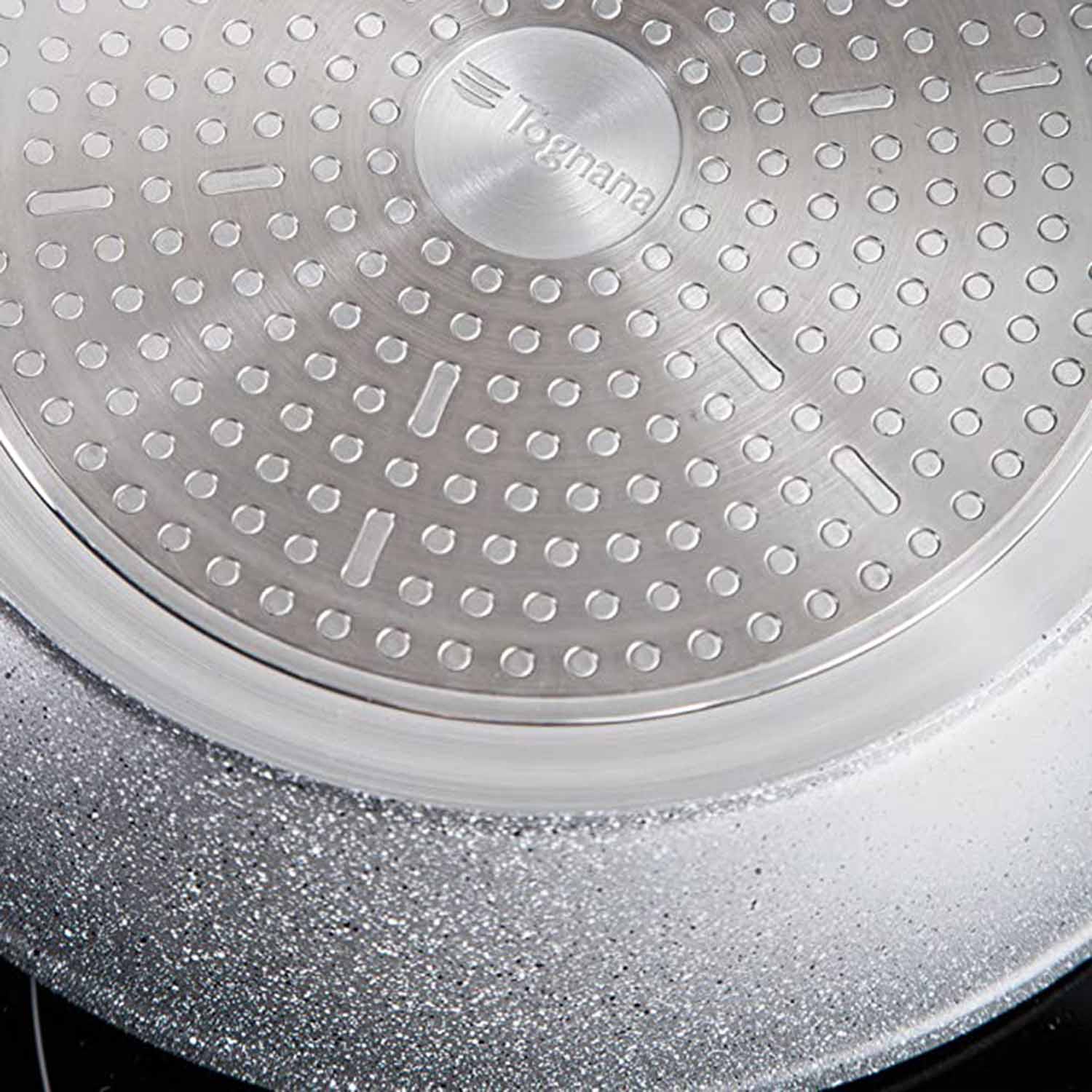 Tognana 1 Handle Mythos Marble Aluminium Pan, 24 Cm Diameter