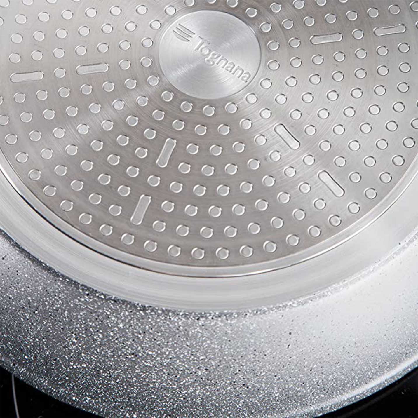 Tognana 1 Handle Mythos Marble Aluminium Pan, 28 Cm Diameter