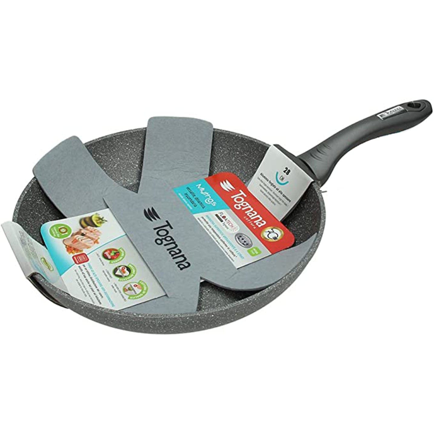 Tognana 1 Handle Mythos Marble Aluminium Pan, 28 Cm Diameter