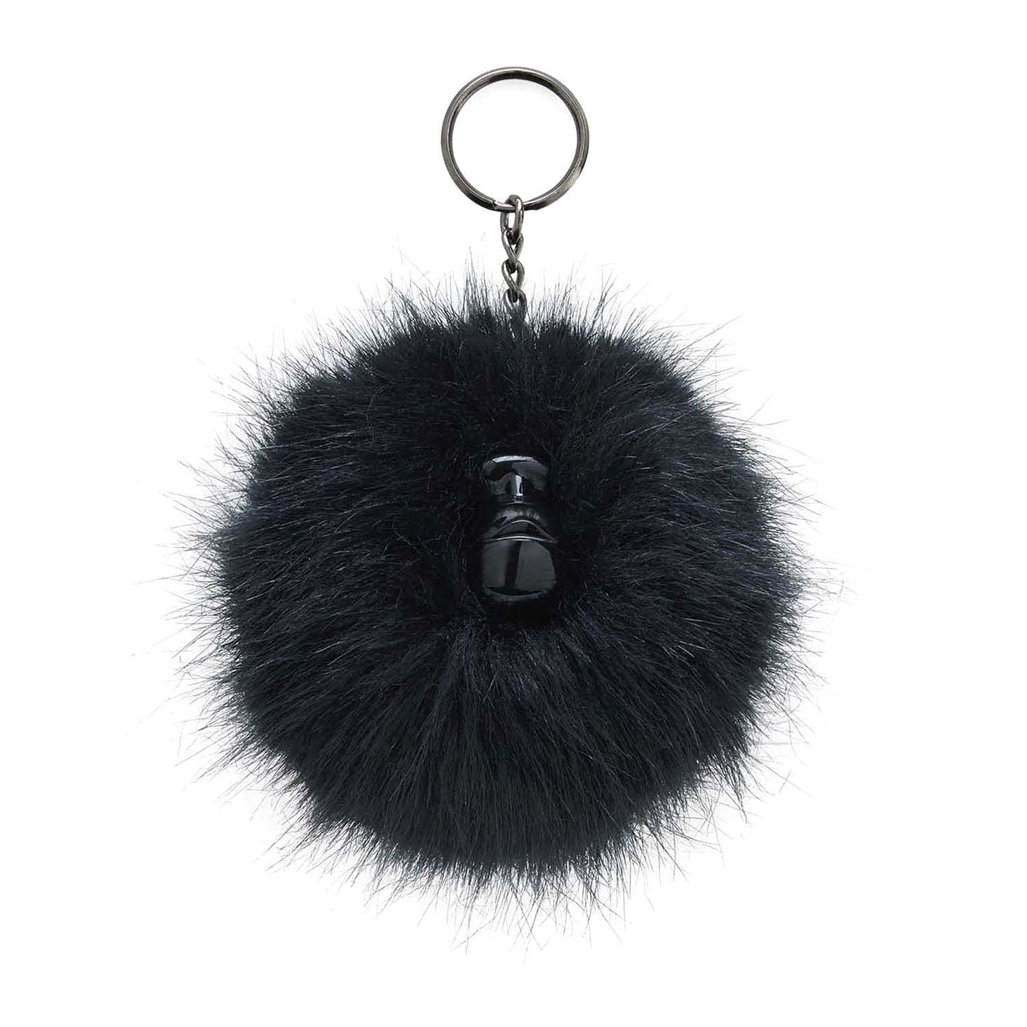 Kipling Pompom Monkey Keychain - True Black - 01658-J99 - Jashanmal Home