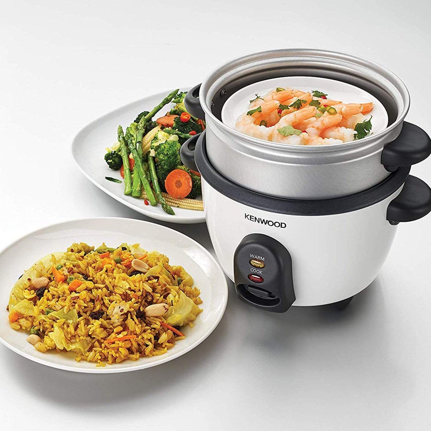 Kenwood 0.6 Litres Rice Cooker with Steamer Basket - RCM280 - Jashanmal Home