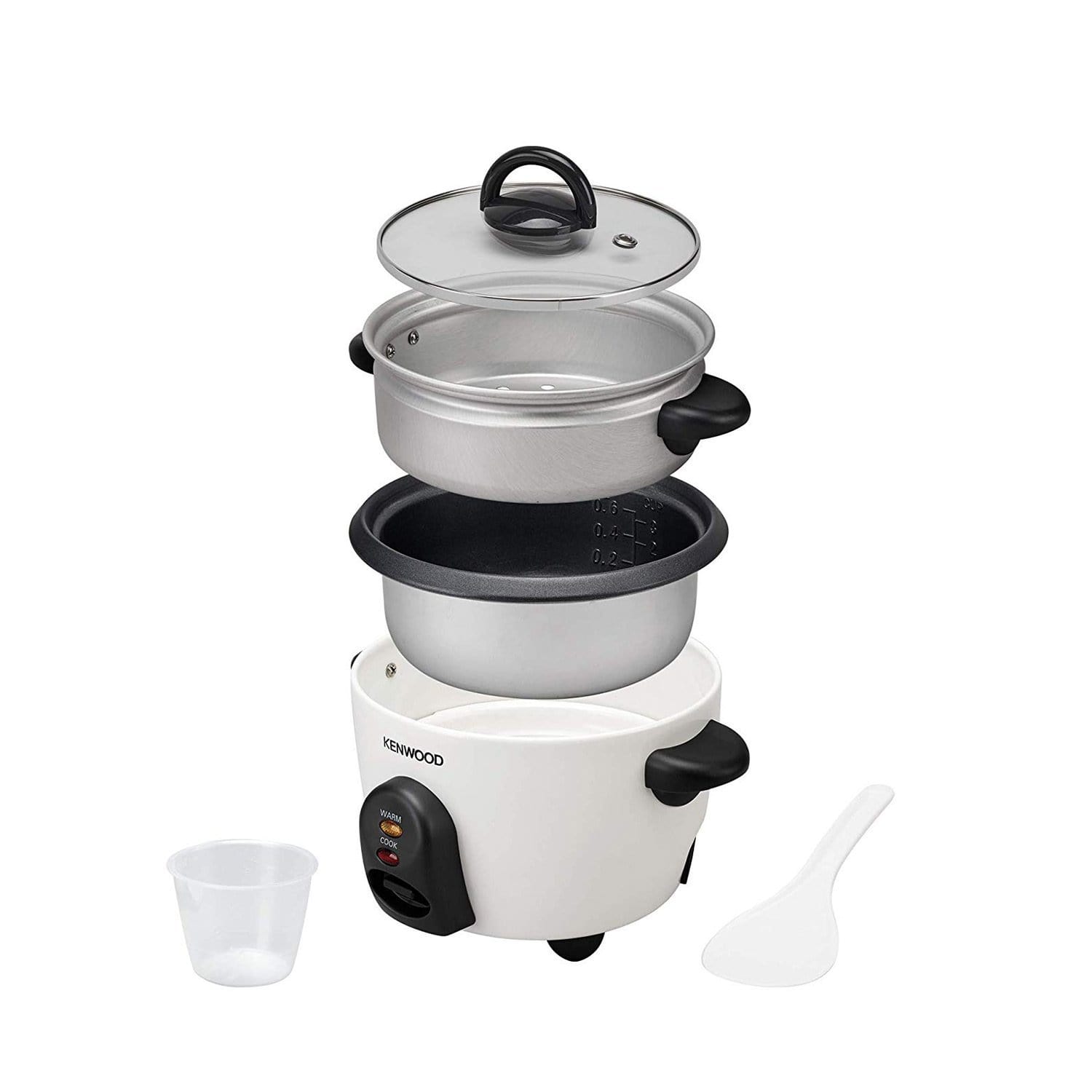 Kenwood 0.6 Litres Rice Cooker with Steamer Basket - RCM280 - Jashanmal Home