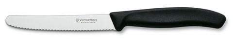 سكين فيكتورينوكس للطماطم والنقانق، بحافة مموجة وطرف دائري، طقم من قطعتين - 6.7833.B