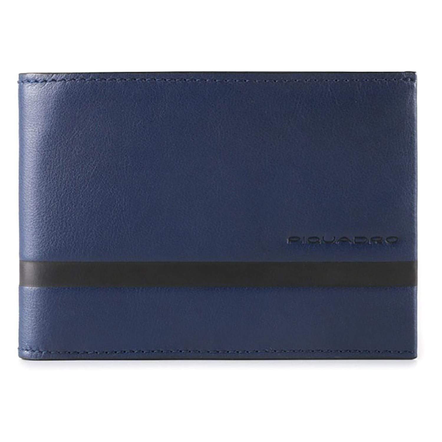 Piquadro Setebos Men's Wallet with Flip Up Id Window - Blue - PU1392S96R/BLU - Jashanmal Home