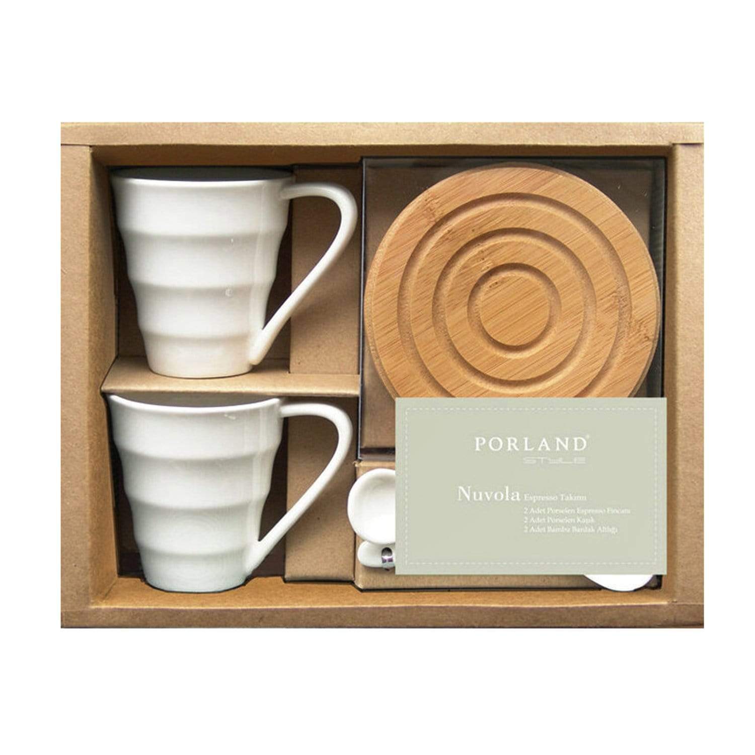 Porland Porselen Nuvola Expresso Cup Set - 80 cc. - 04STY002522 - Jashanmal Home