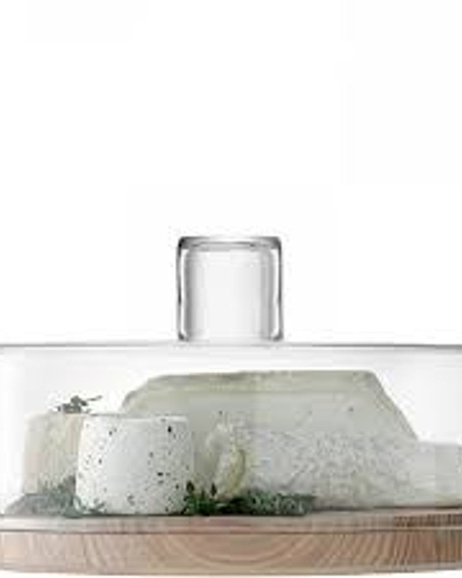 قبة جبن/معجنات إل إس إيه لوتا شفافة وقاعدة من الرماد