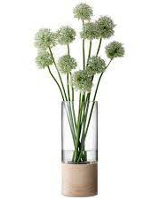 مزهرية إل إس إيه لوتا شفافة وقاعدة من الرماد