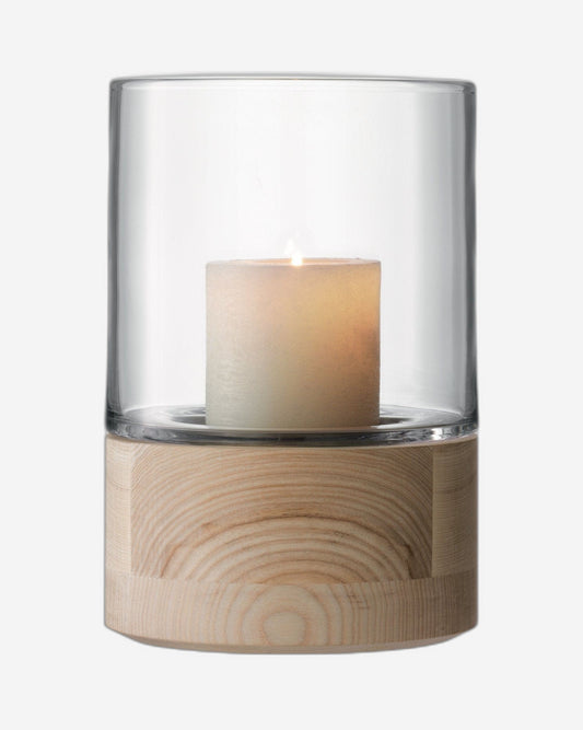 فانوس إل إس إيه لوتا شفاف وقاعدة من الرماد